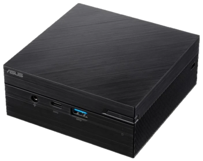 Mini PC ASUS PN41-S1 negra, vista de tres cuartos